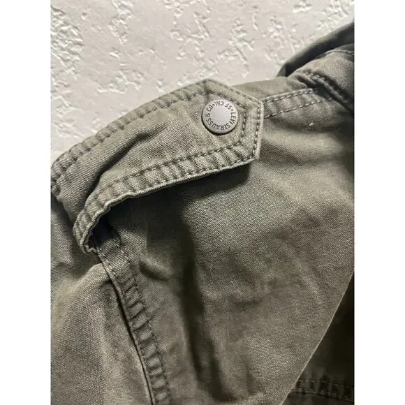 LEVI’S Sherpa MEDIUM Trucker Brown Military Jacket Removable Hood - Picture 5 of 13